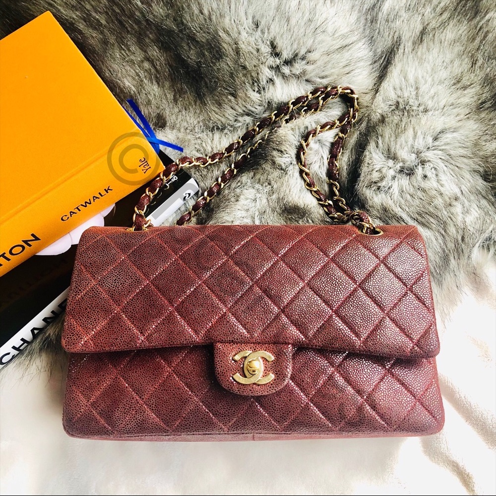 Auth CHANEL goatskin double flap - Picture 2 of 16